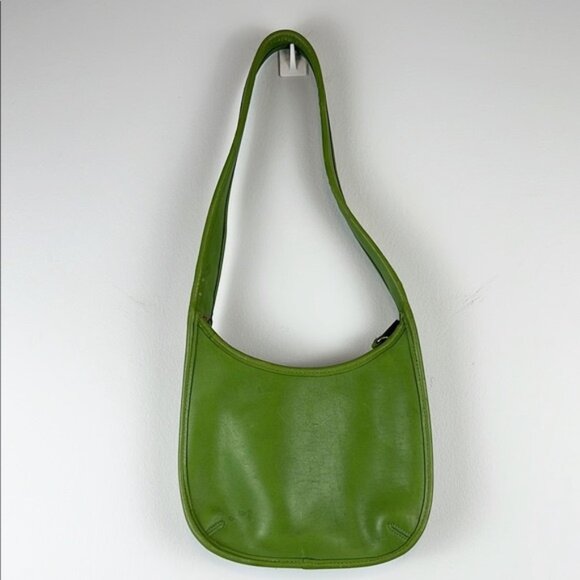 Rare LEAF Green Vintage Coach Ergo Mini Zip USA Shoulder Bag 9020 - Picture 3 of 16